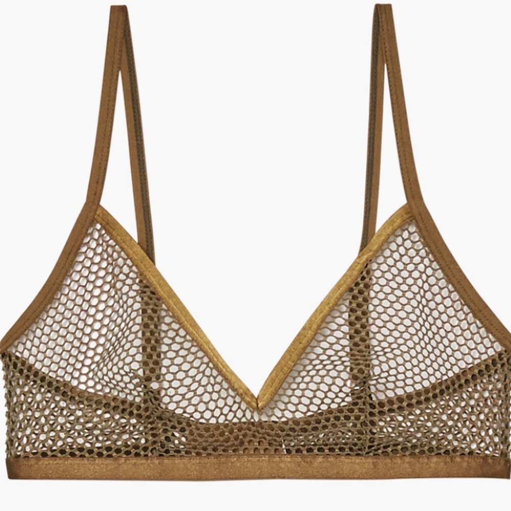 Savage X Fenty Military Green Fishnet Bralette